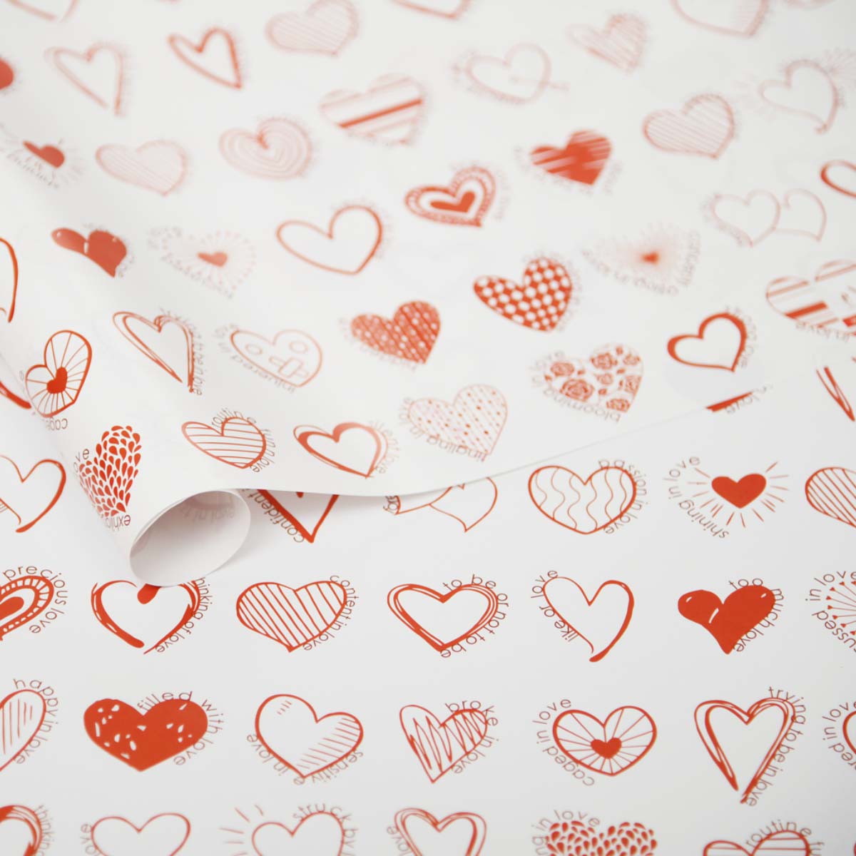 Gift Wrapping Paper | Heart-Set of 10