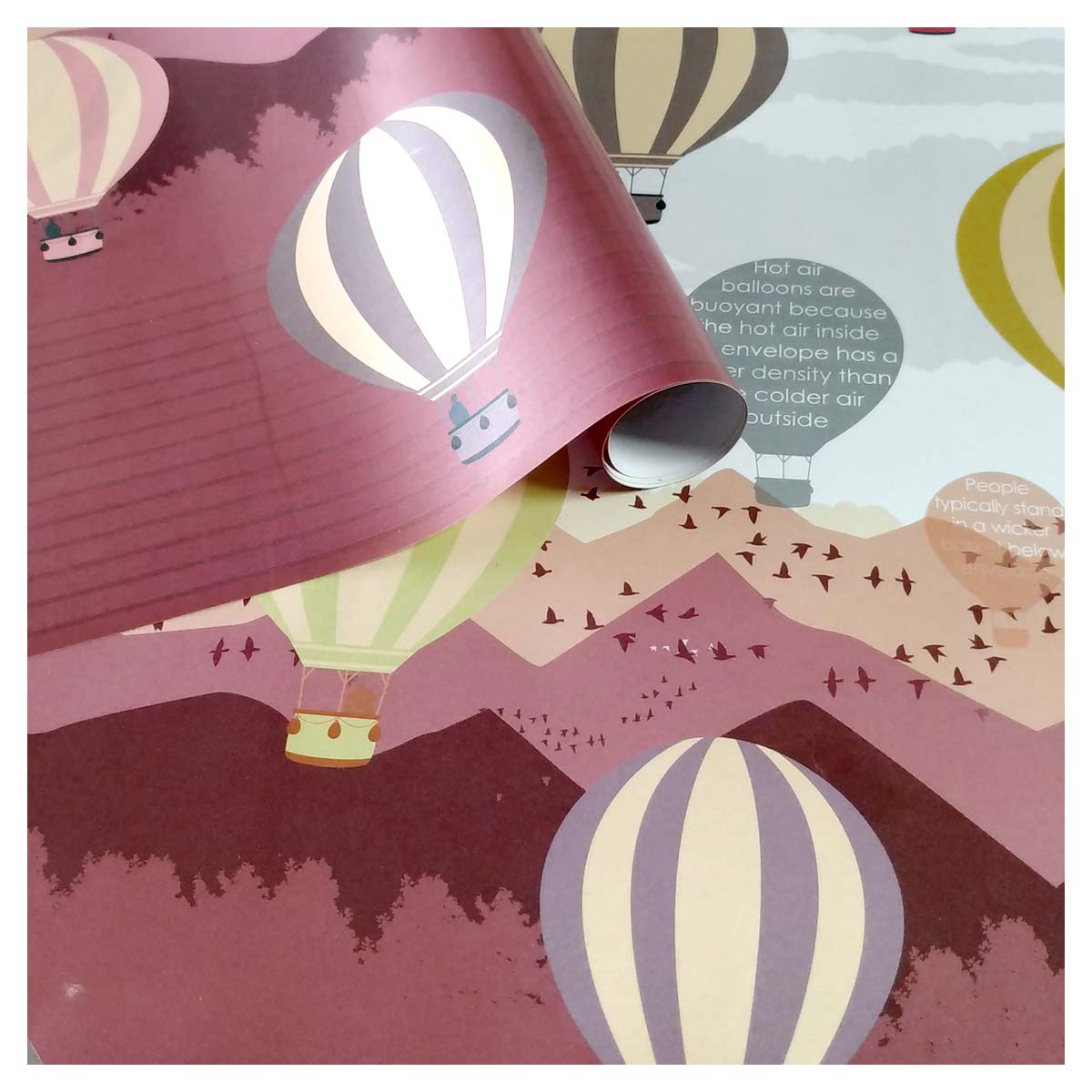 Gift Wrapping Paper | Hot Air Balloon-Set of 10
