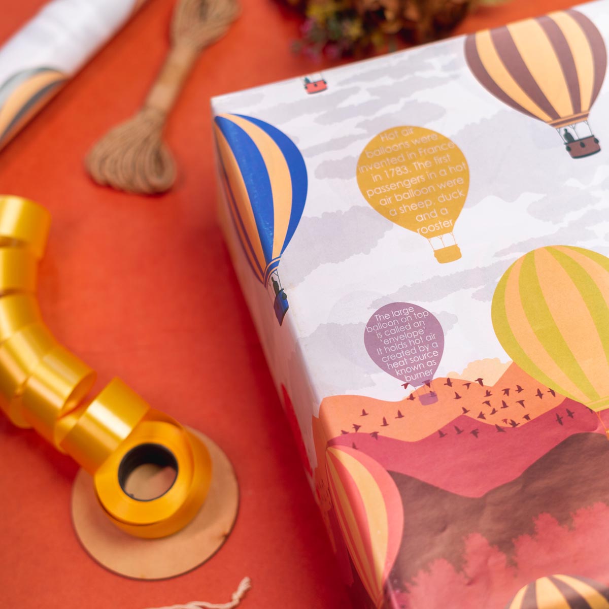 Gift Wrapping Paper | Hot Air Balloon-Set of 10