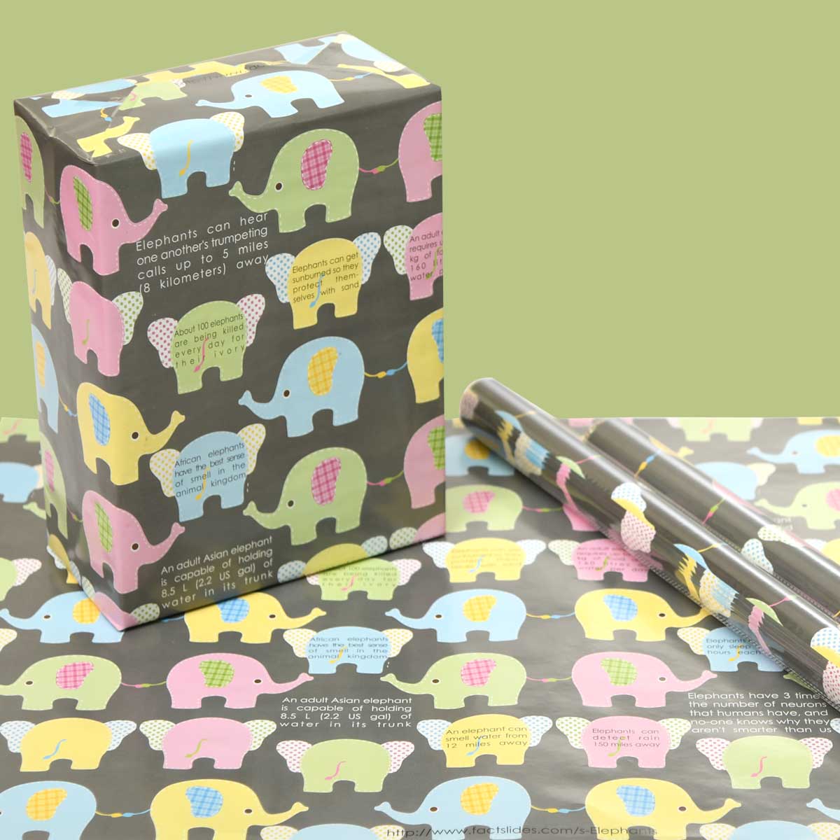 Gift Wrapping Paper | Elephant-Set of 10