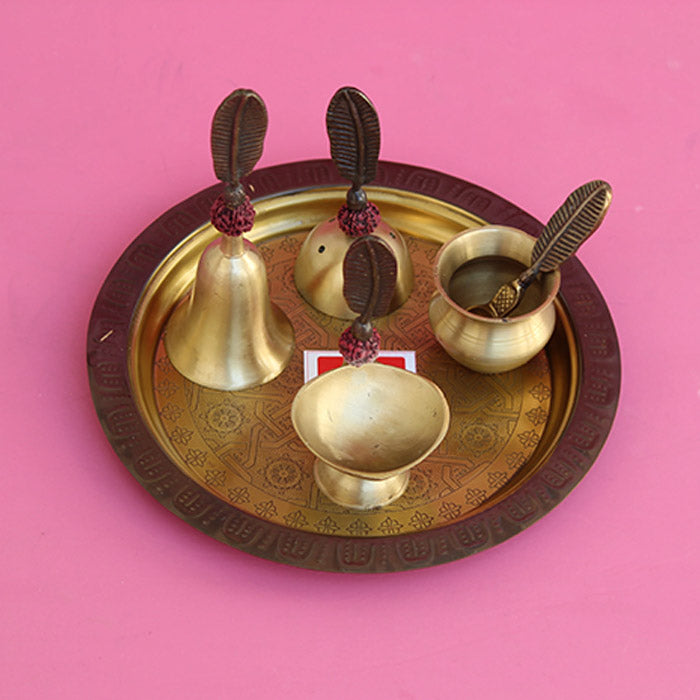 Fancy Brass Pooja Thali