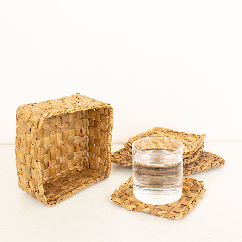 Water Hyacinth Sq. Weave Coasters | Set of 6