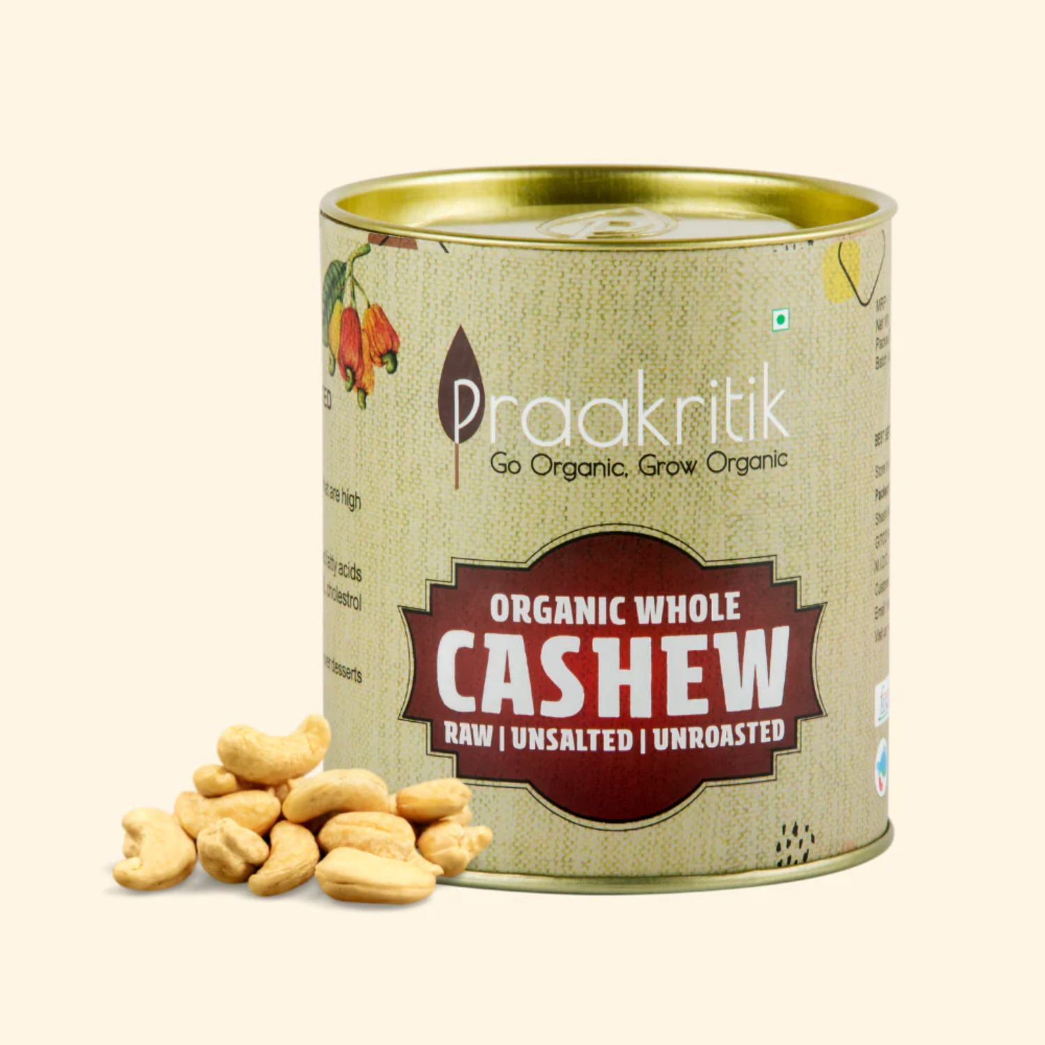 Organic Whole Cashew W240 200 G