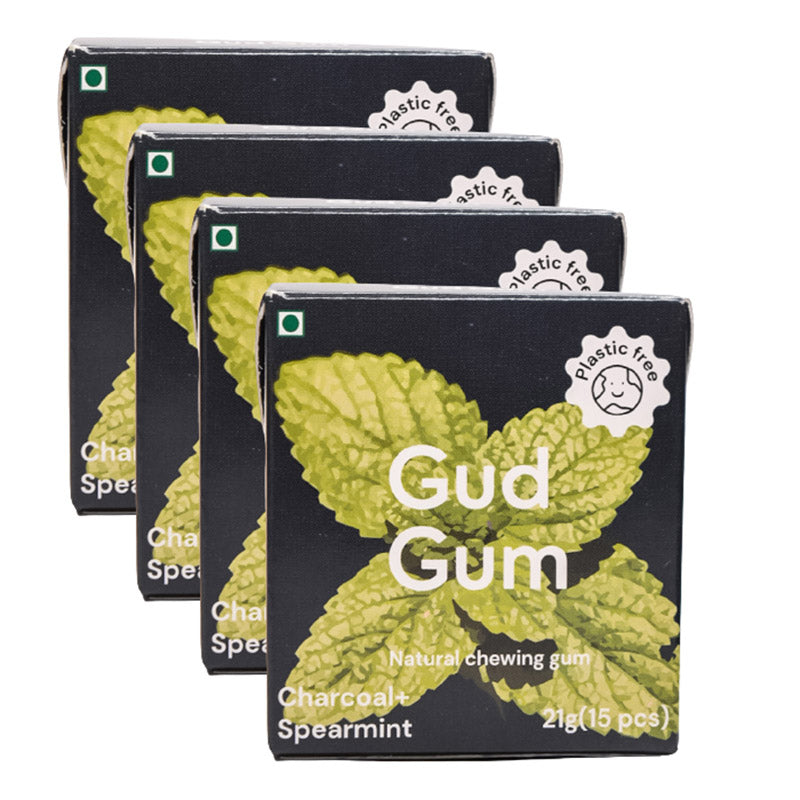 Gud Gum - Pack of 4 - Charcoal Mint