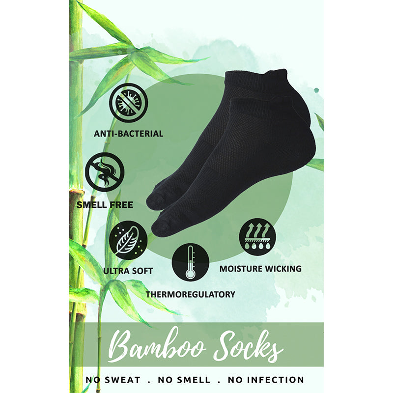 Bamboo Fabric Ankle Length Socks Pack of 2