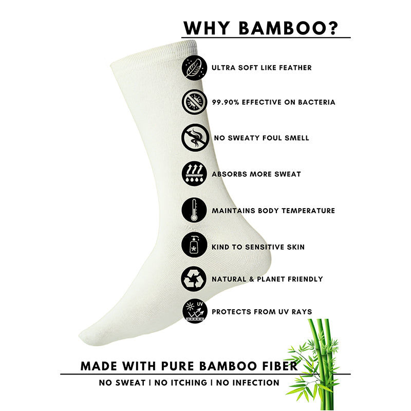 Bamboo Fabric Ankle Length Socks Pack of 2