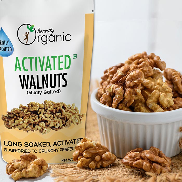 Activated Organic Walnuts - Mildly Salted - 100g