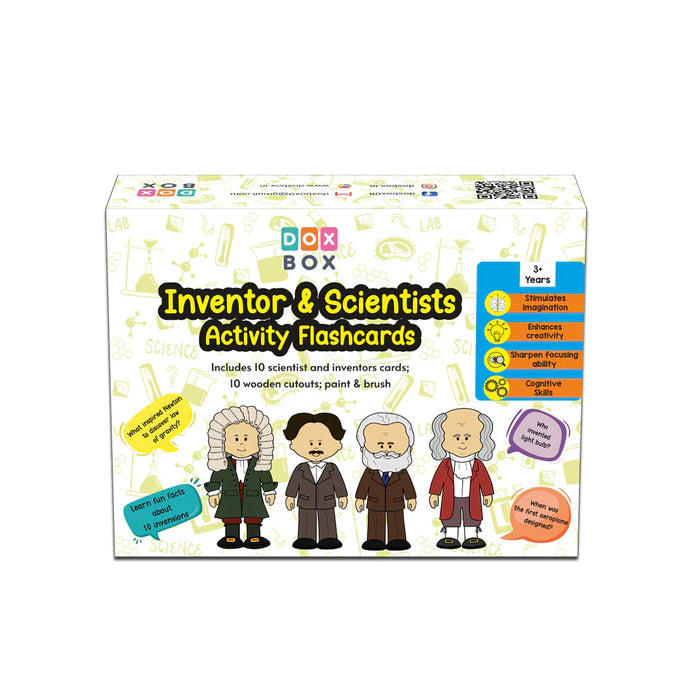 Flashcards|Inventions & Scientists with Activity|300 GSM Paper|MDF 3mm