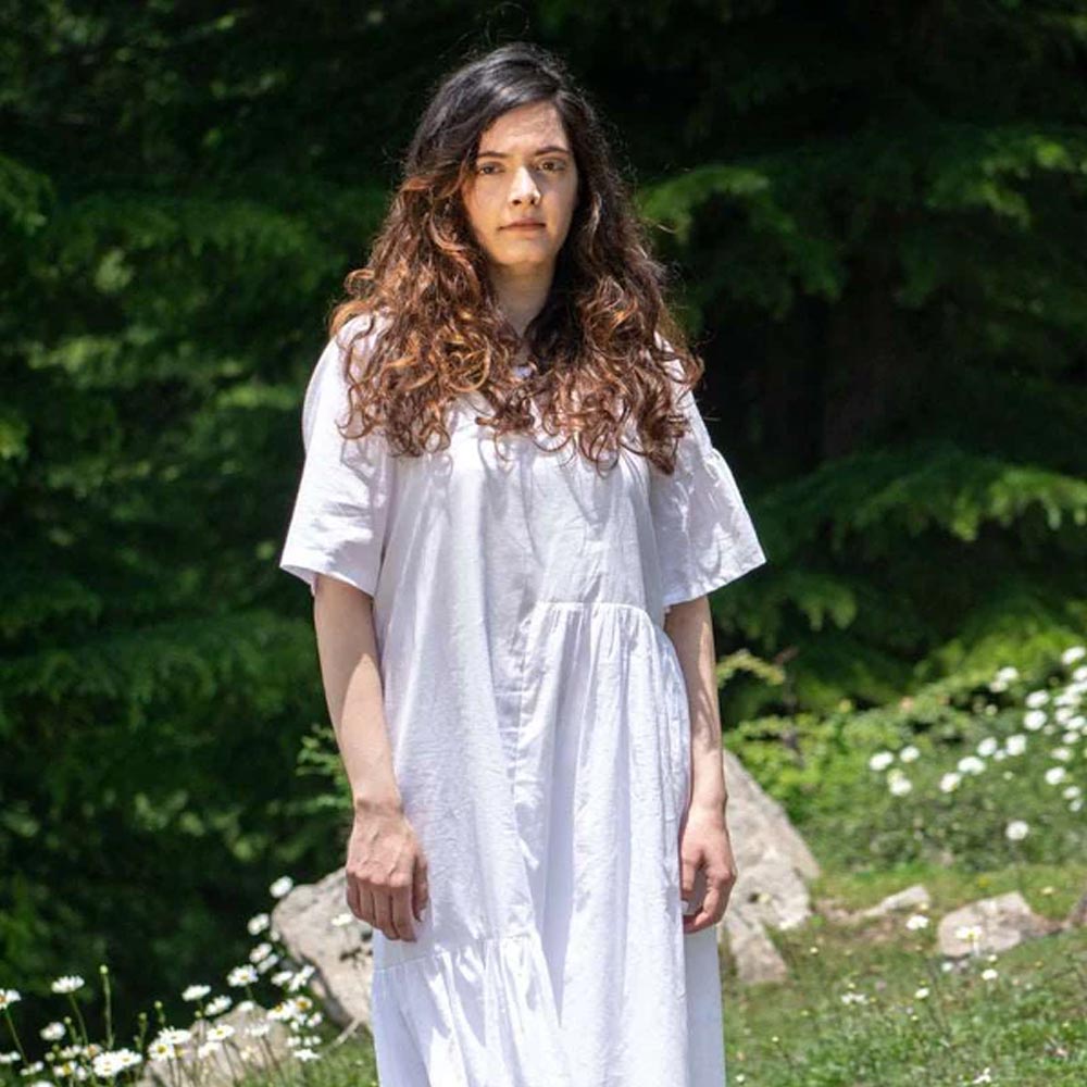 Flouced Sleeve Dress | Organic Cotton - Bosho