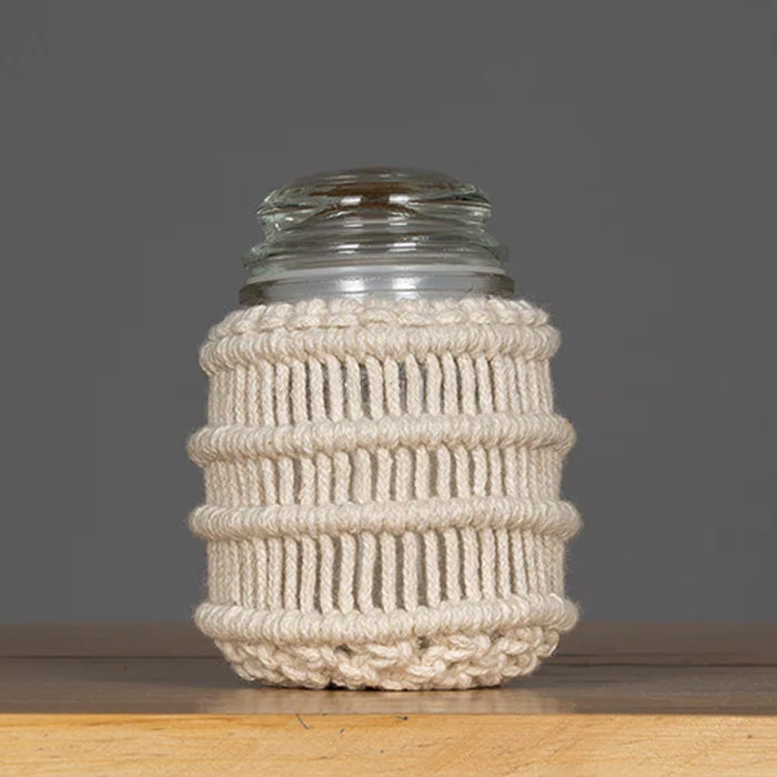 Meander Hand-Knotted Candle Jar