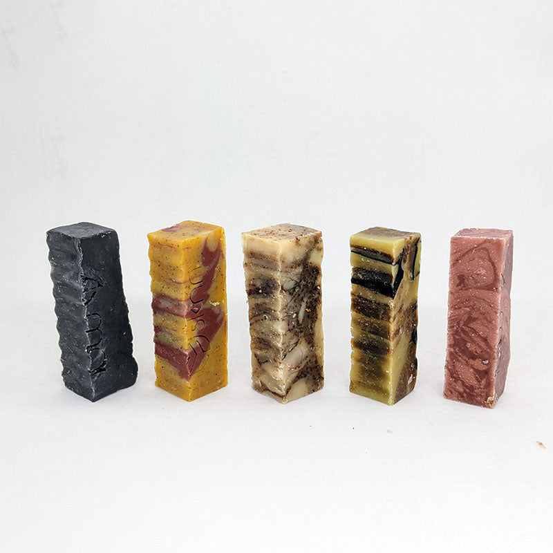 Face & Body Soap Sampler Set - Pack of 5 Soaps