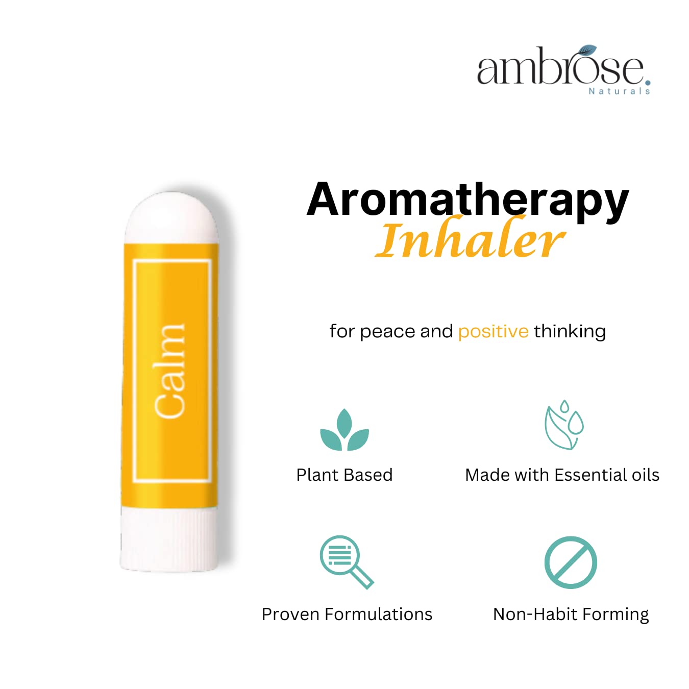 Calm Aromatherapy Nasal Inhaler | For Peace & Positive Thinking