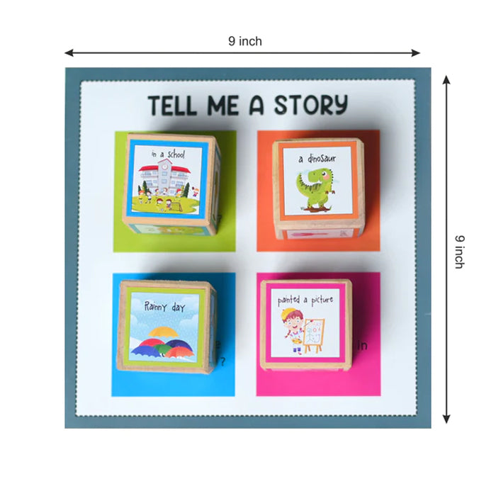 Story Cube with Story Mat | Wooden