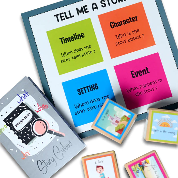 Story Cube with Story Mat | Wooden
