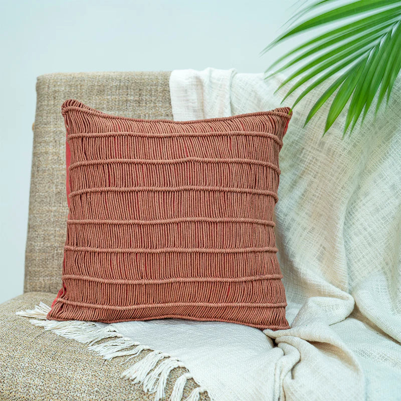 Meander Hand-Knotted Cushion Cover | Single pc