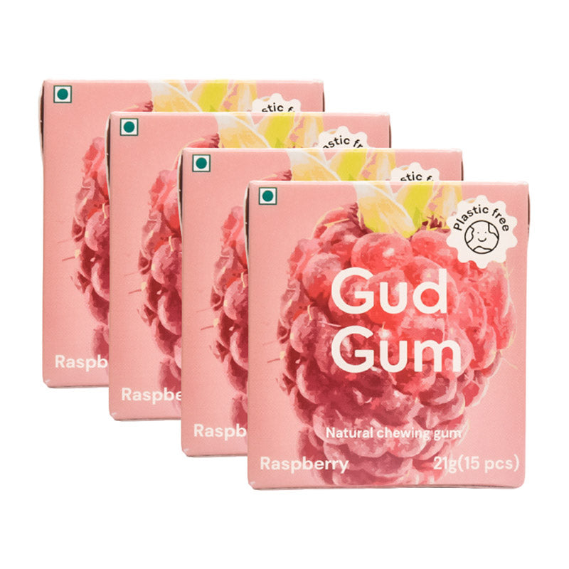 Gud Gum - Pack of 4 - Raspberry