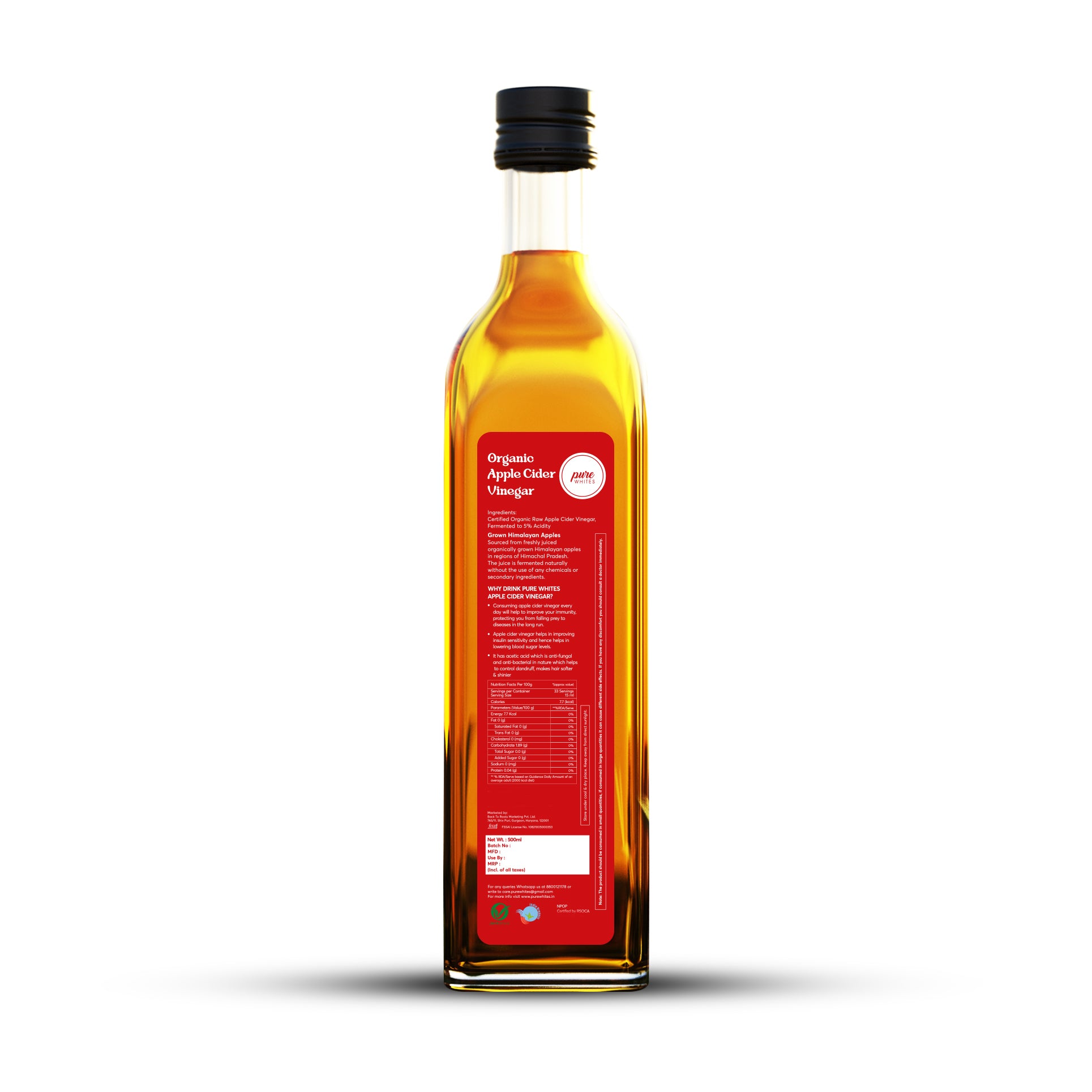 Apple Cider Vinegar (Certified Organic) 500ml
