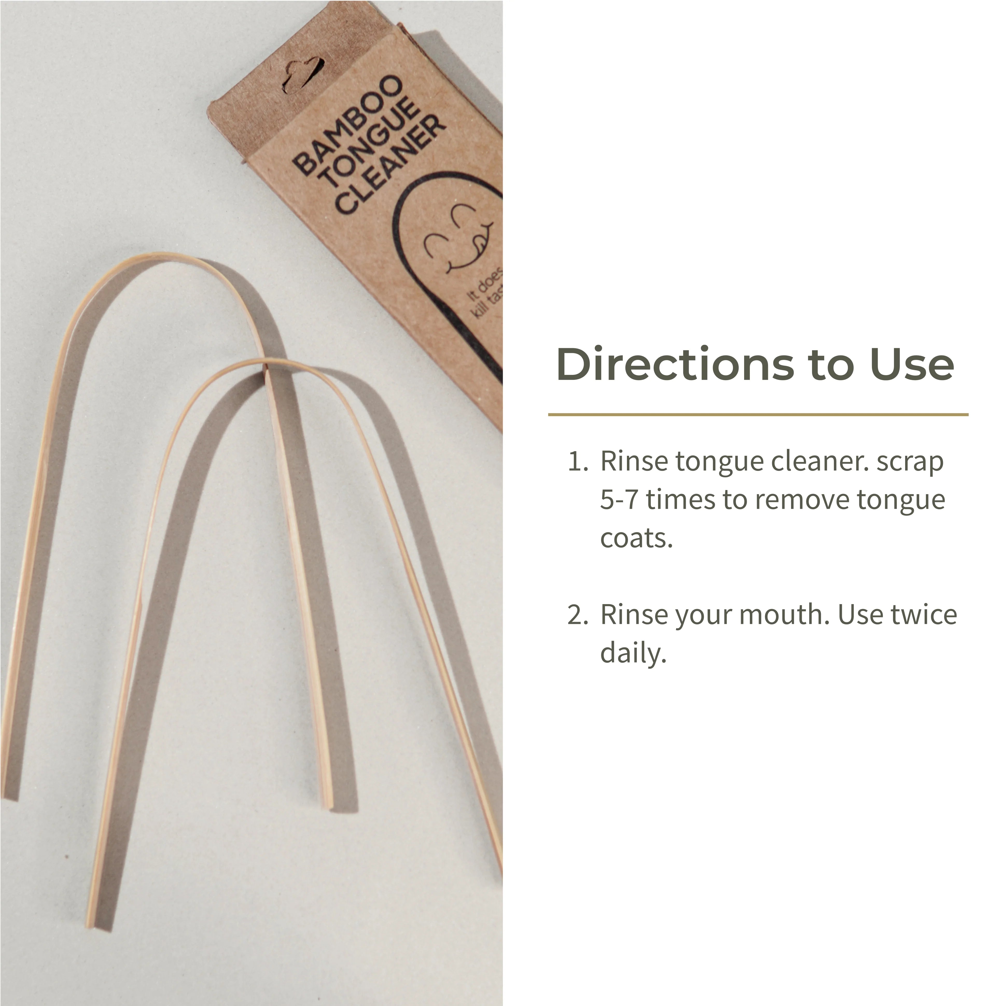 Bamboo Tongue Cleaner | Set of 2