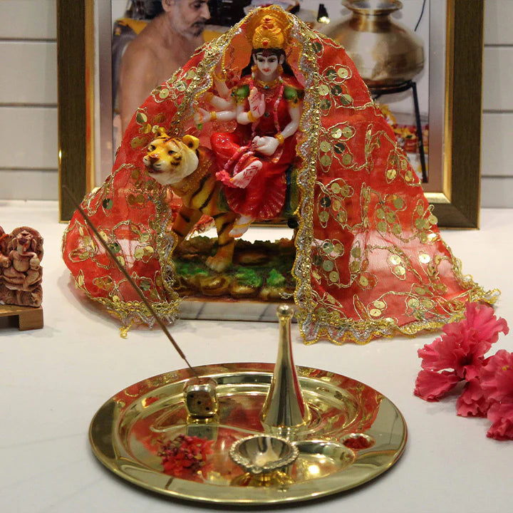 Brass Pooja Thali with Gift Box