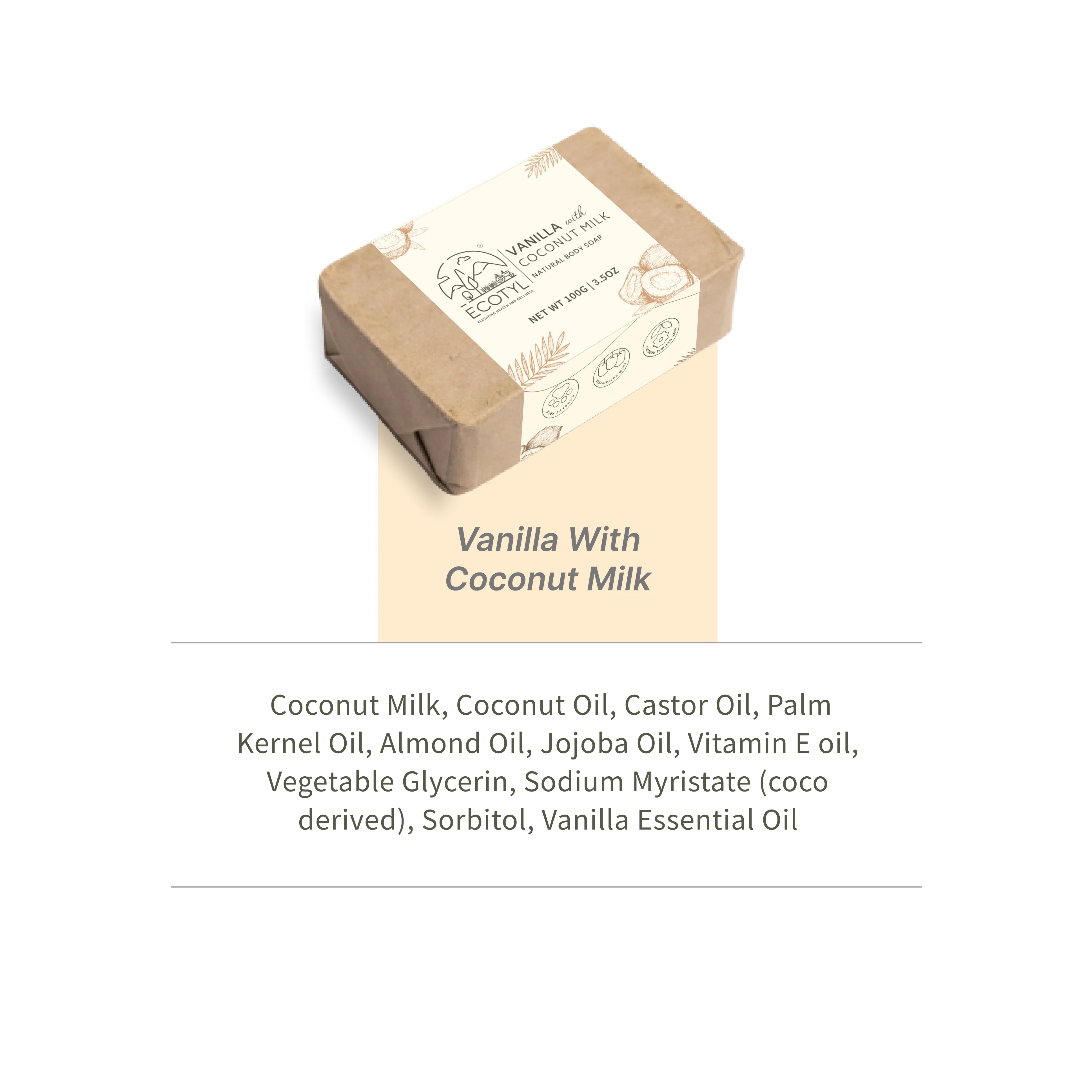 Coconut Milk Soap with Vanilla | Set of 2