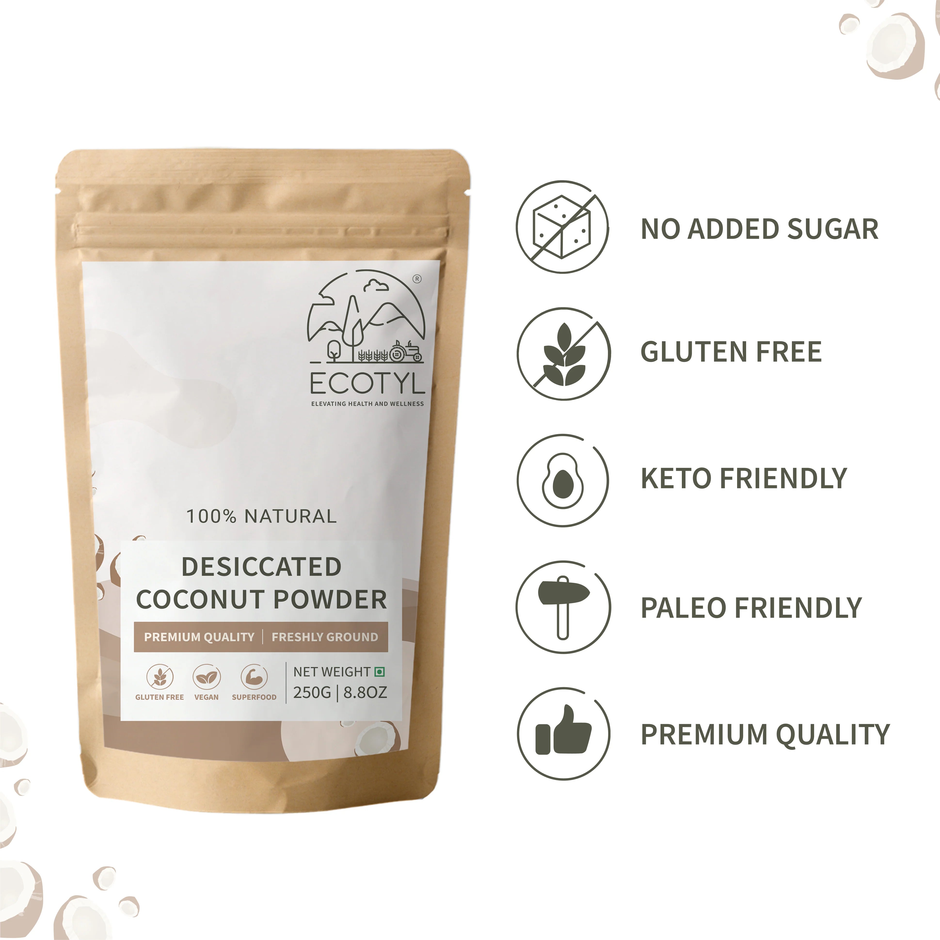 Desiccated Coconut Powder | Unsweetened | 250g