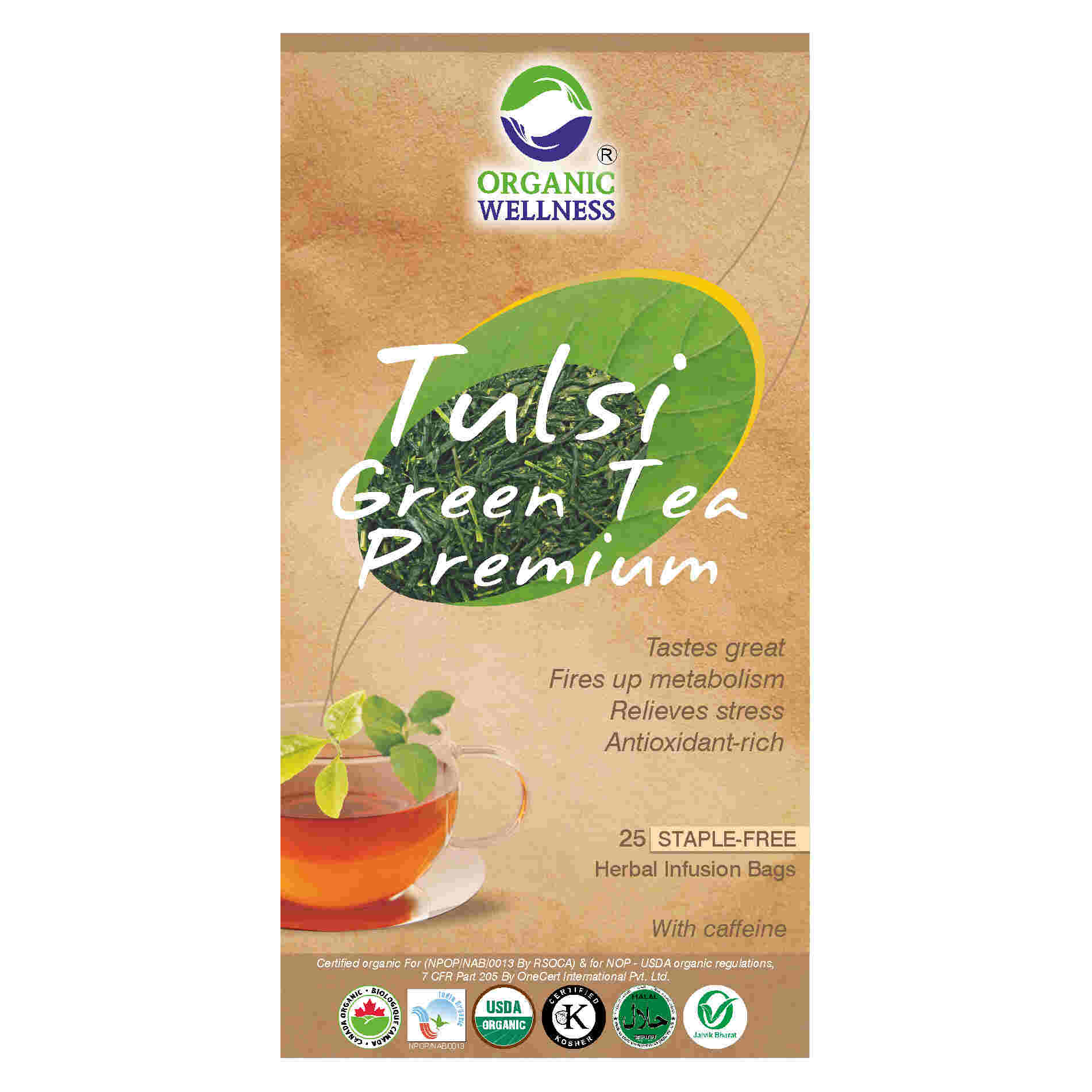 Tulsi Green Tea Premium | 25 bags x 2