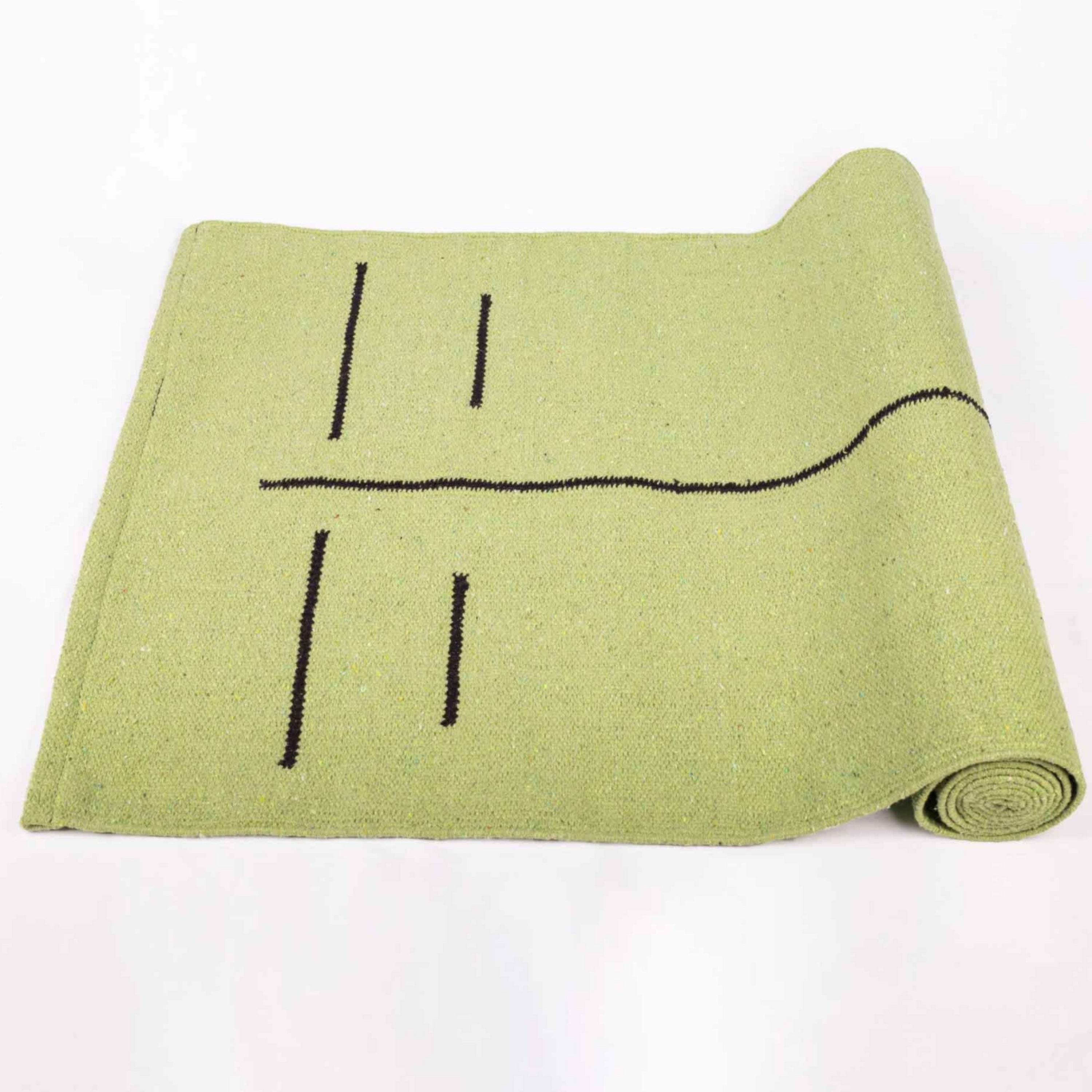 Handwoven Cotton Yoga Mat | 4 mm | Green