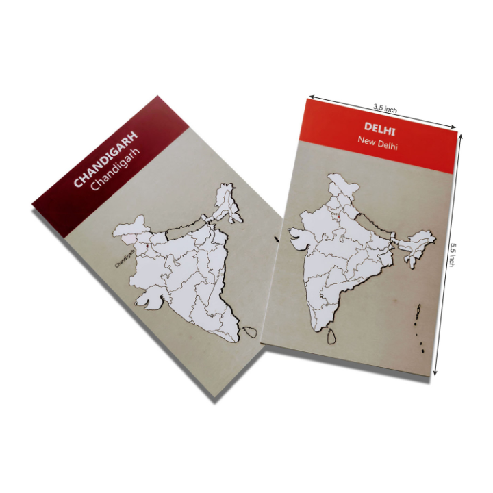 Flashcards |300 GSM Paper| India States & Union Territories