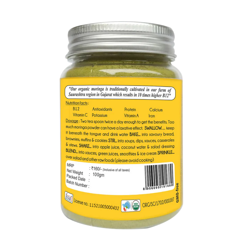 Organic Moringa Powder 100 G | Set Of 2