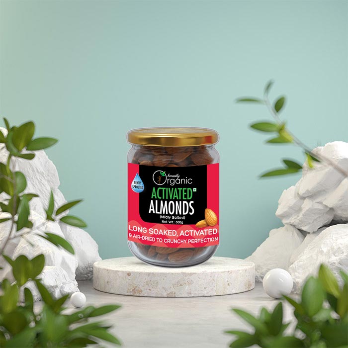 Activated Organic Almonds - Mildly Salted - 300g