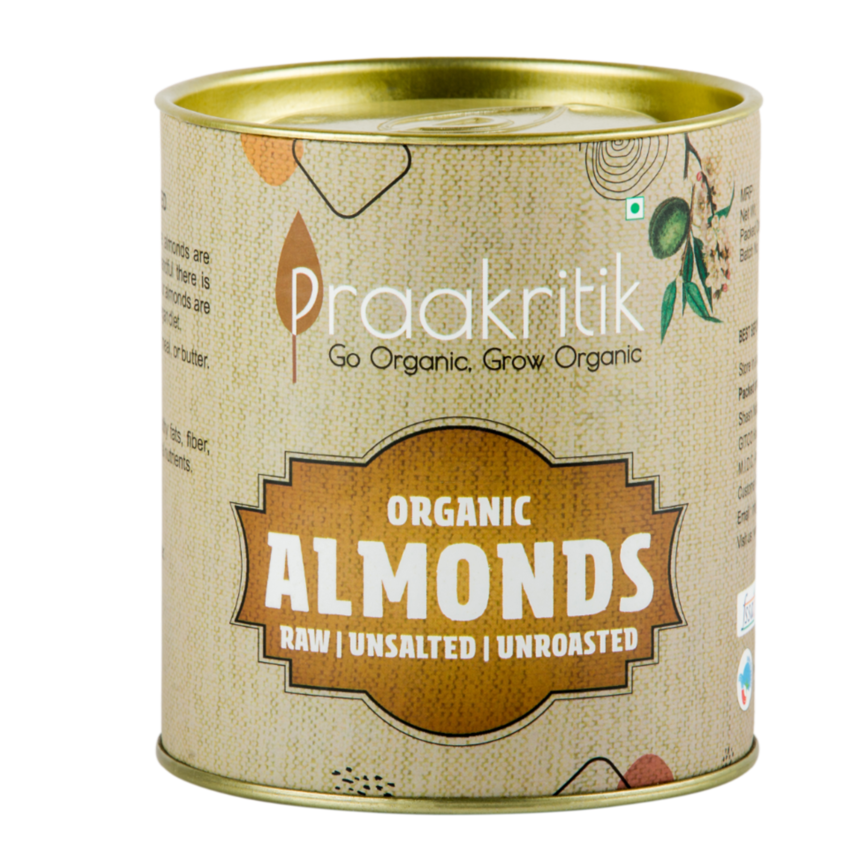 Organic Almonds California 200 G