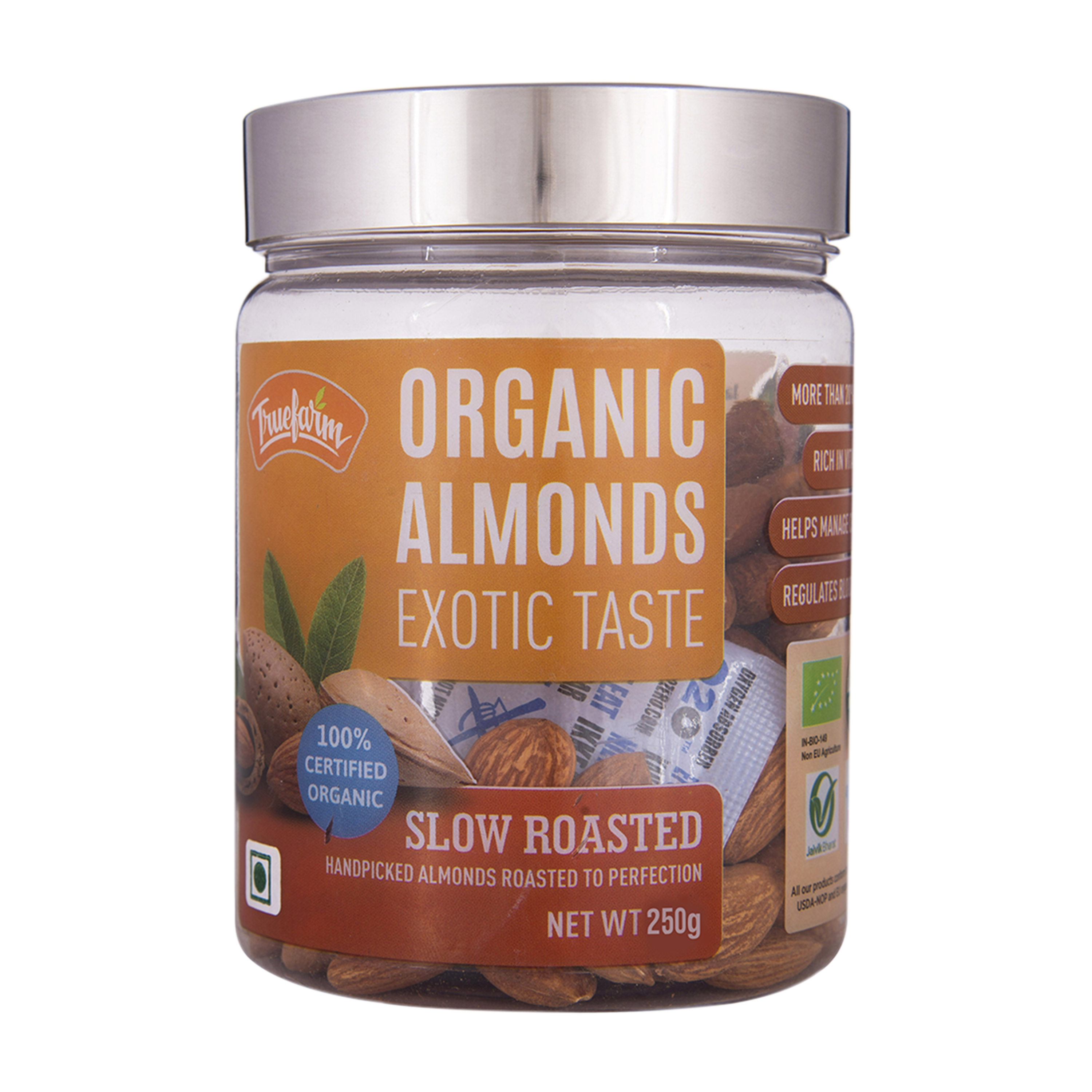 Organic Roasted Almonds (250g)